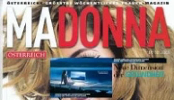 MADONNA Österreich Logo für Link zu Besser leben mit wissenschaftlichen Daten und spirituellen Impulsen: Neue Dimension der Gesundheit. Kristin PELZL-SCHERUGA über das Buch "Die neue Dimension der Gesundheit" von Univ.-Prof. Dr. Gerhard W. Hacker und Ursula Demarmels in Österreichs größtem wöchentlichen Frauen-Magazin MADONNA 18.10.2008